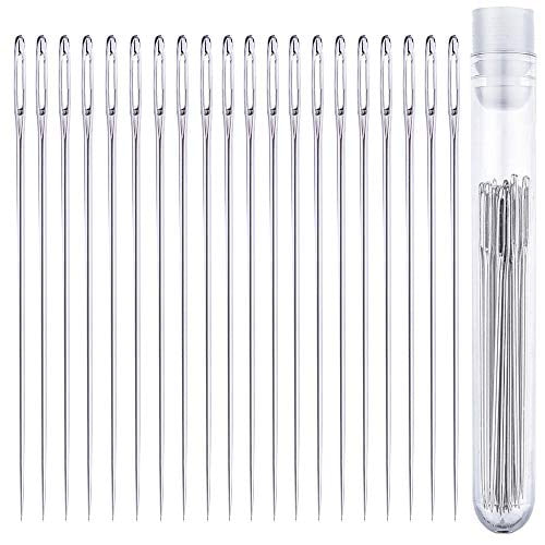 24PCS/Set Thick Big Eye Sewing Self-Threading Needles Embroidery Hand Sewing CA 